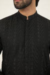 MURAAD - EMBROIDERED BLACK KURTA