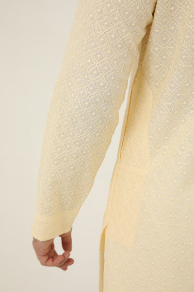 MURAAD- EMBROIDERED CREAM KURTA