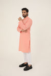 MURAAD - EMBROIDERED PEACH KURTA