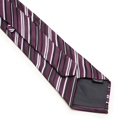 REGIMENTAL EGGPLANT TIE