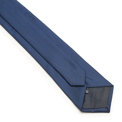 MICRO CHECK NAVY BLUE TIE