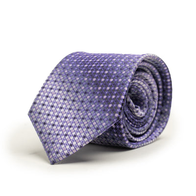 GEOMETRIC POLKA DOT PURPLE TIE