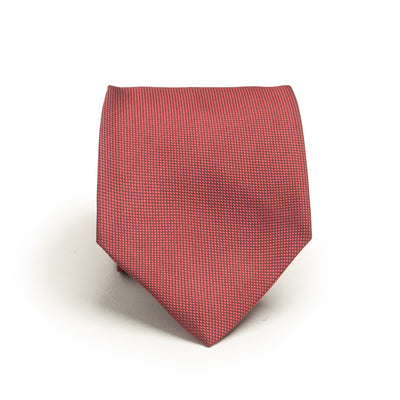 MICRO CHECK MAROON TIE