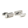 RECTANGULAR SILVER CUFFLINK