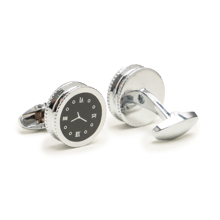 HOROLOGICAL SILVER CUFFLINK