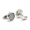 HEXAGONAL SILVER CUFFLINK