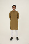 MURAAD - EMBROIDERED TOBACCO KURTA