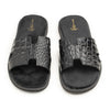 MALGARI- BLACK CROCODILE SLIPPER