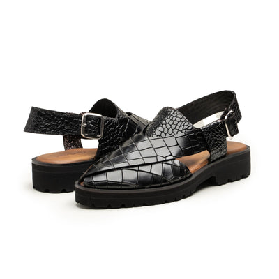 ZARAR- BLACK PESHAWRI CHAPPAL