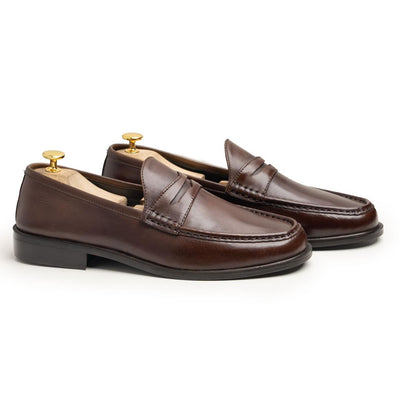 CHOCOLATE BROWN - WIDE PENNY LOAFERS