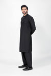 SUMMER SILK - BLACK KAMEEZ SHALWAR