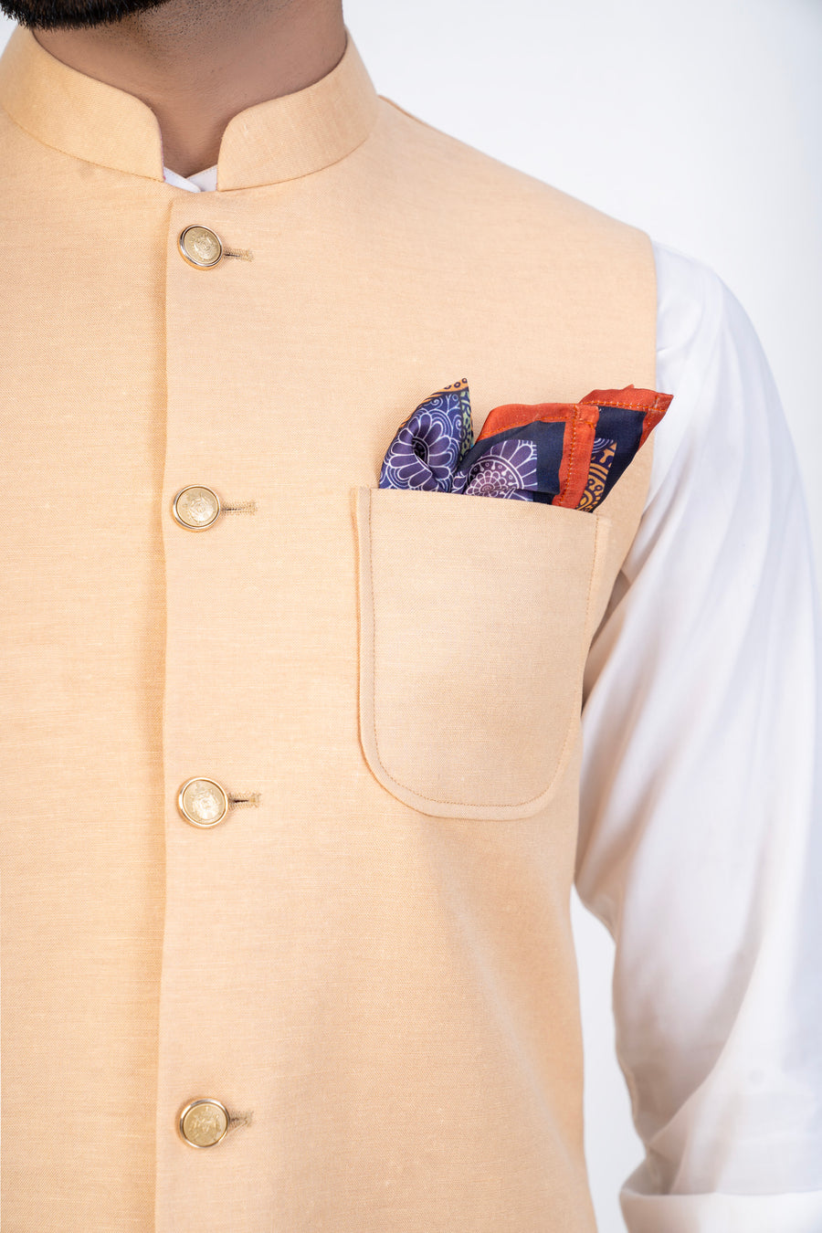 IQTIDAAR - CORAL PEACH WAISTCOAT