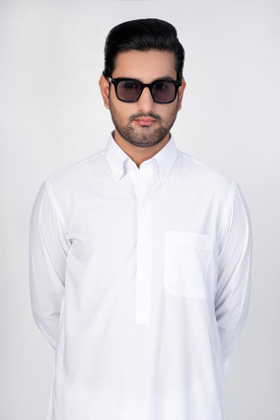 CADBURY - WHITE KAMEEZ SHALWAR