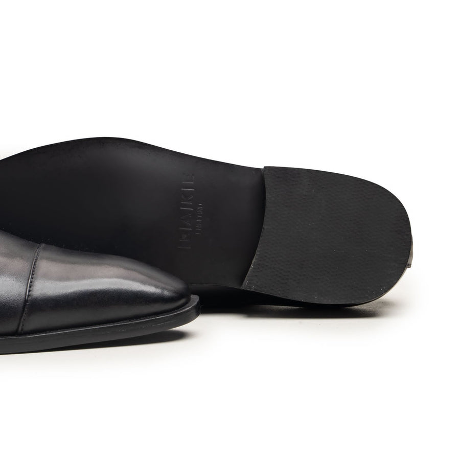 BLACK DOUBLE MONK STRAP