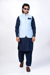 IQTIDAAR - SIERRA BLUE WAISTCOAT