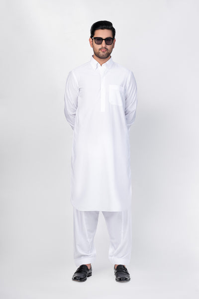 CADBURY - WHITE KAMEEZ SHALWAR