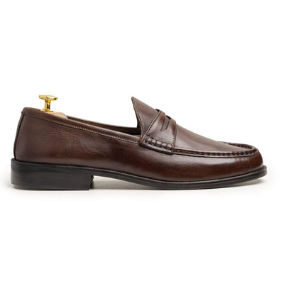 CHOCOLATE BROWN - WIDE PENNY LOAFERS