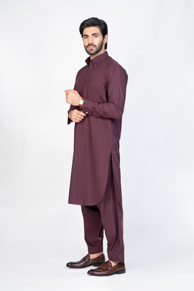 CADBURY - BURGUNDY KAMEEZ SHALWAR