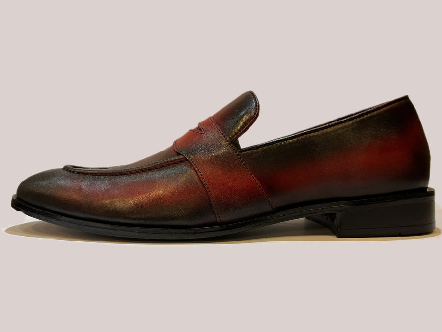 BURGUNDY PENNY LOAFERS